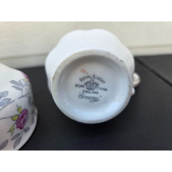 Royal Albert Conway Bone China Creamer & Sugar Bowl Set England - Picture 4 of 4